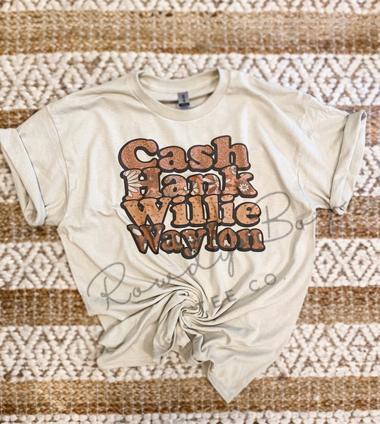 CASH HANK WILLIE WAYLON